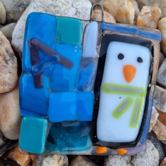 Penguin Christmas Ornaments Miniature Bell Hand and Blown Glass Set of 2 Vintage - Picture 9 of 15